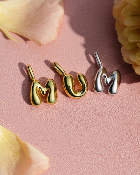 Silver M Letter Charm